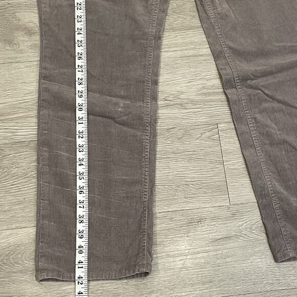 Talbots Corduroy Pants 14 Straight Leg Casual Fall Gray Neutral Office Casual - Picture 6 of 8